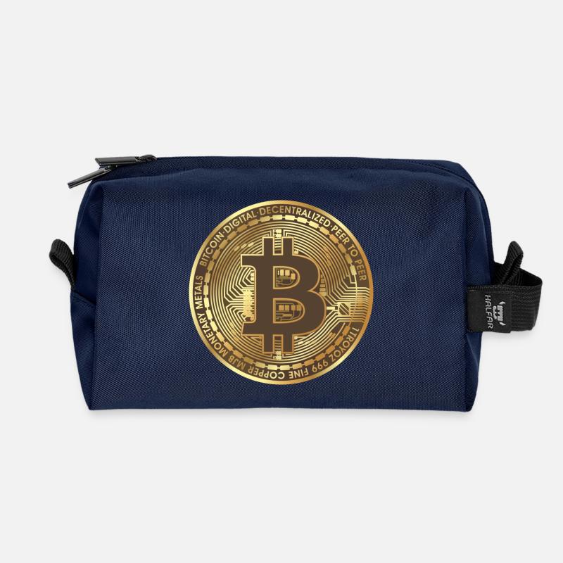 Bitcoin - Recycelte Kulturtasche - Navy