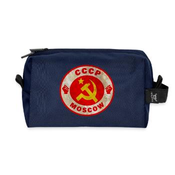 Union soviétique / Cadeau / Idée de cadeau - Trousse de toilette en tissu recyclé - marine - Devant