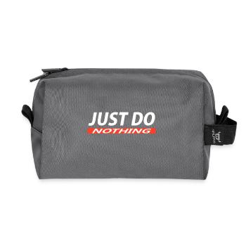 Just do nothing - Recycled Toiletry Zip Bag - anthracite - Front