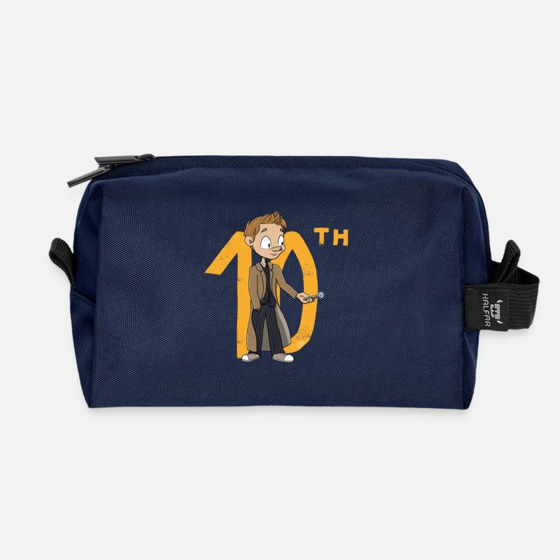 Der 10. Doktor, Chibi-Version - Recycelte Kulturtasche - Navy