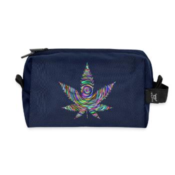 weed - Recycled Toiletry Zip Bag - navy - Front