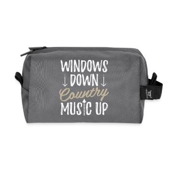 T-shirt de musique - Trousse de toilette en tissu recyclé - anthracite - Devant
