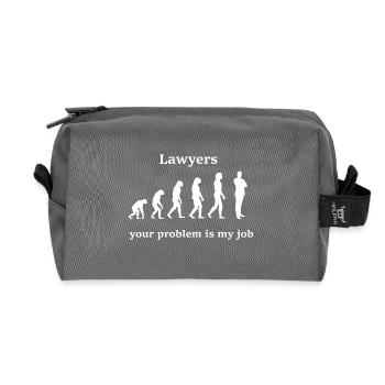 attorneys - Recycled Toiletry Zip Bag - anthracite - Front
