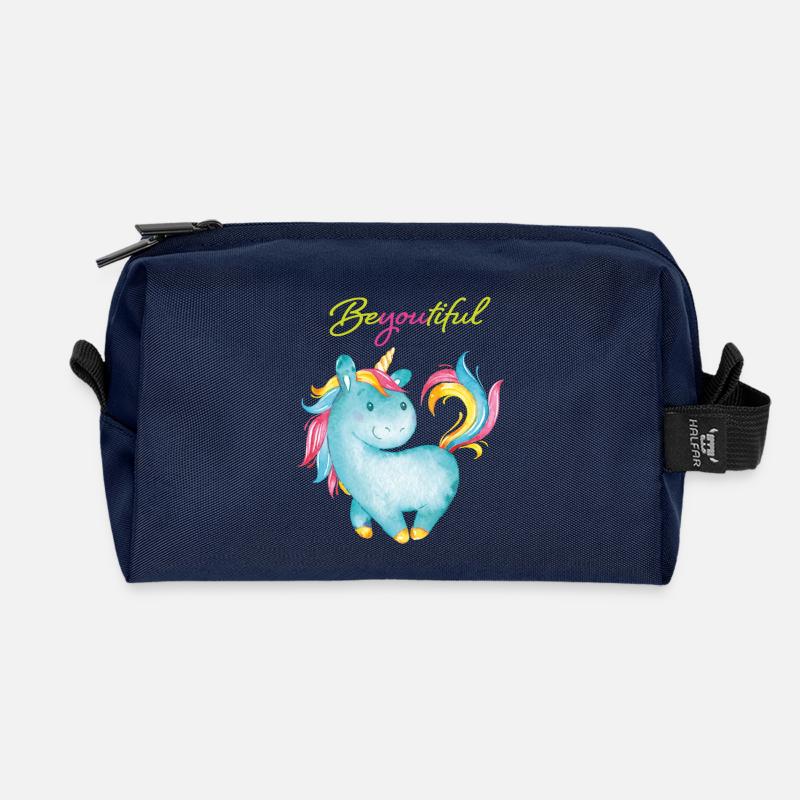 Unicorn Beyoutiful - Recycelte Kulturtasche - Navy