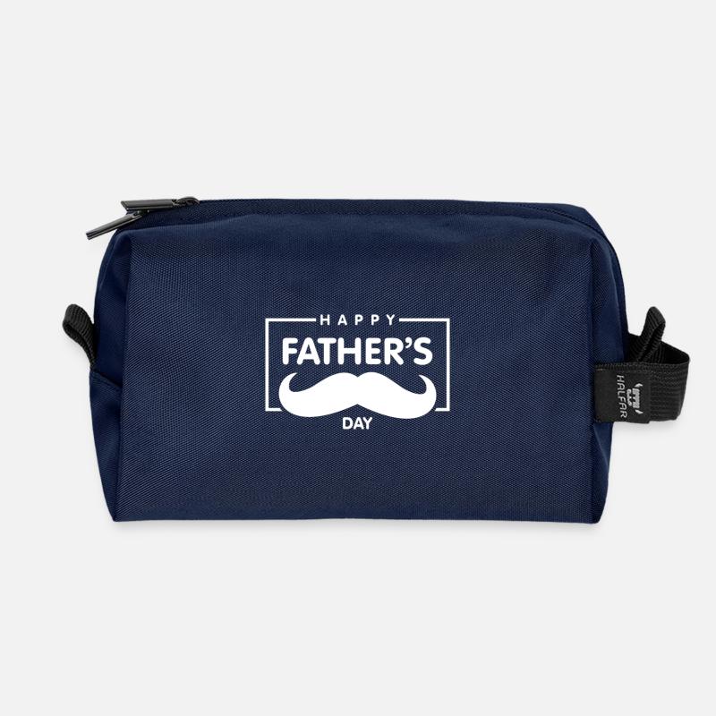 Father's Day - Recycled Toiletry Zip Bag - navy