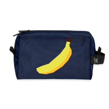Banana vector - Recycled Toiletry Zip Bag - navy - Front