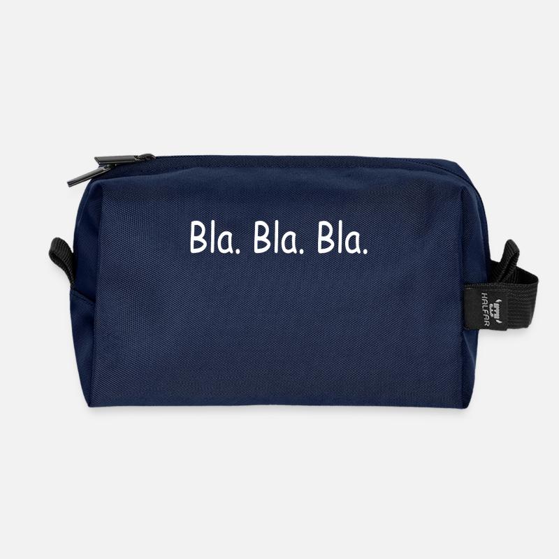 Bla Bla Bla - Recycelte Kulturtasche - Navy