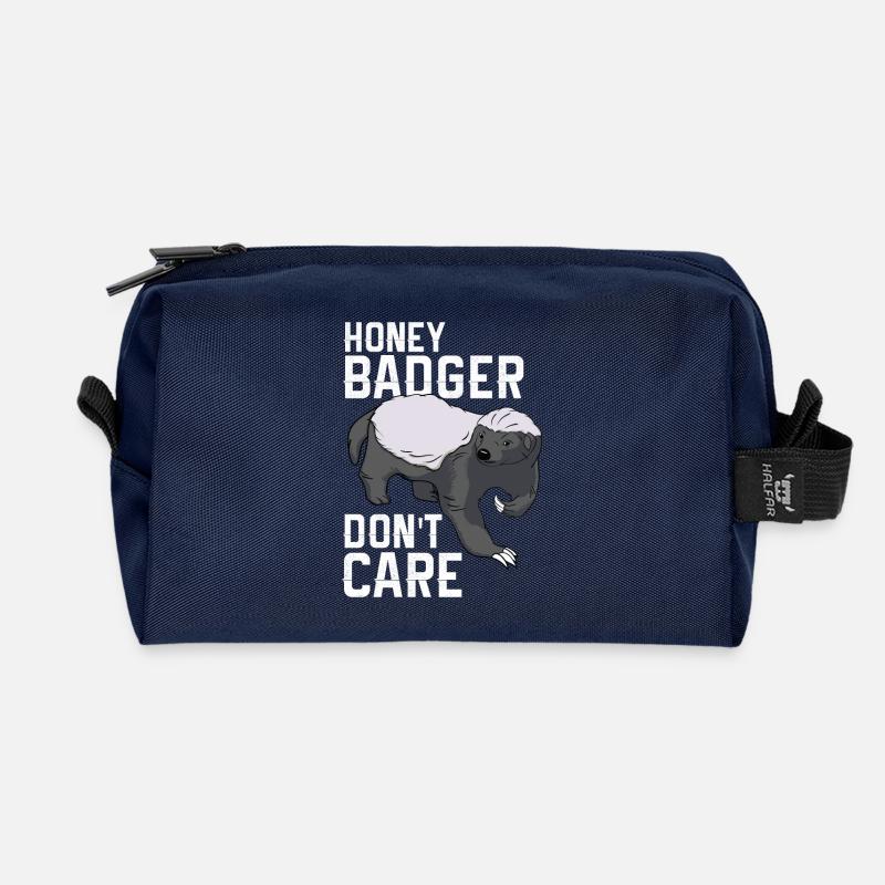 Honig Dachs - Recycelte Kulturtasche - Navy