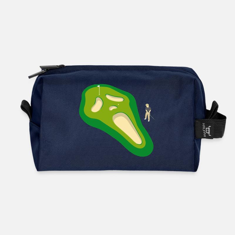 Golf Totenkopf - Recycelte Kulturtasche - Navy