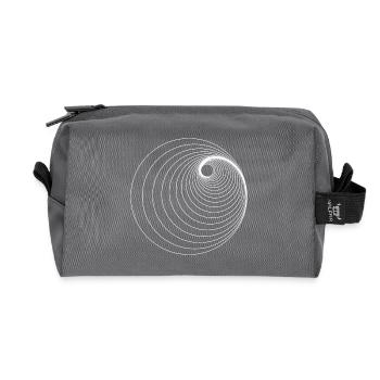 Geometric shape - Recycled Toiletry Zip Bag - anthracite - Front