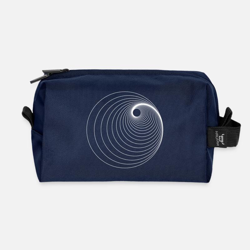 Geometrische Form - Recycelte Kulturtasche - Navy