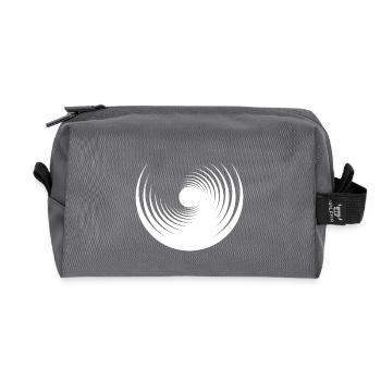 Geometric shape - Recycled Toiletry Zip Bag - anthracite - Front