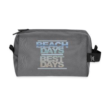 Beach - Recycled Toiletry Zip Bag - anthracite - Front