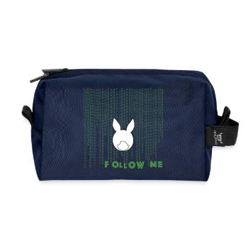 white rabbit - Recycelte Kulturtasche - Navy - Vorne