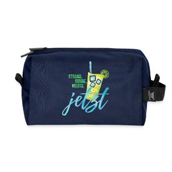#summercontest Beach Sun Mojito NOW - Recycled Toiletry Zip Bag - navy - Front