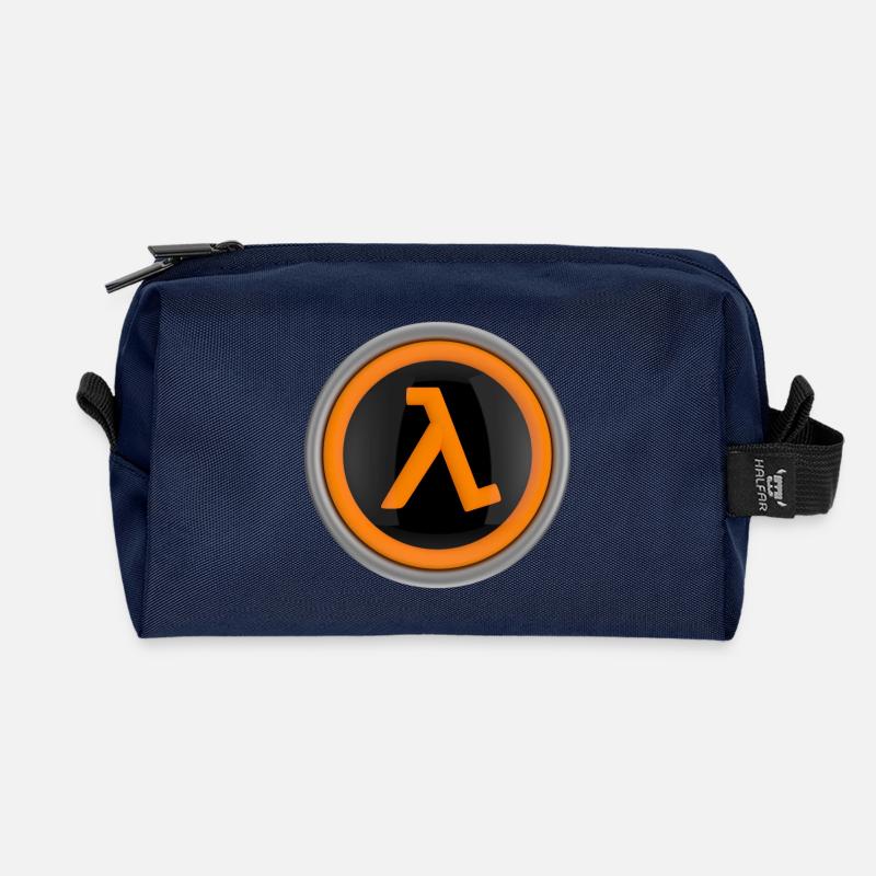 Logo lambda - Trousse de toilette en tissu recyclé - marine