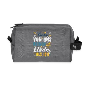 Drôle de dire Meilleur ami partenaire drôle - Trousse de toilette en tissu recyclé - anthracite - Devant