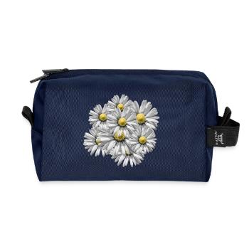 Bunch of flowers - Recycled Toiletry Zip Bag - navy - Front