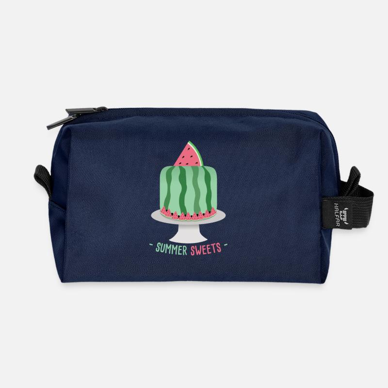 melon - Recycled Toiletry Zip Bag - navy