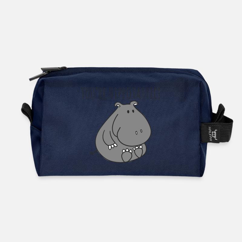 Hippo - Recycled Toiletry Zip Bag - navy