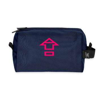 arrow - Recycled Toiletry Zip Bag - navy - Front