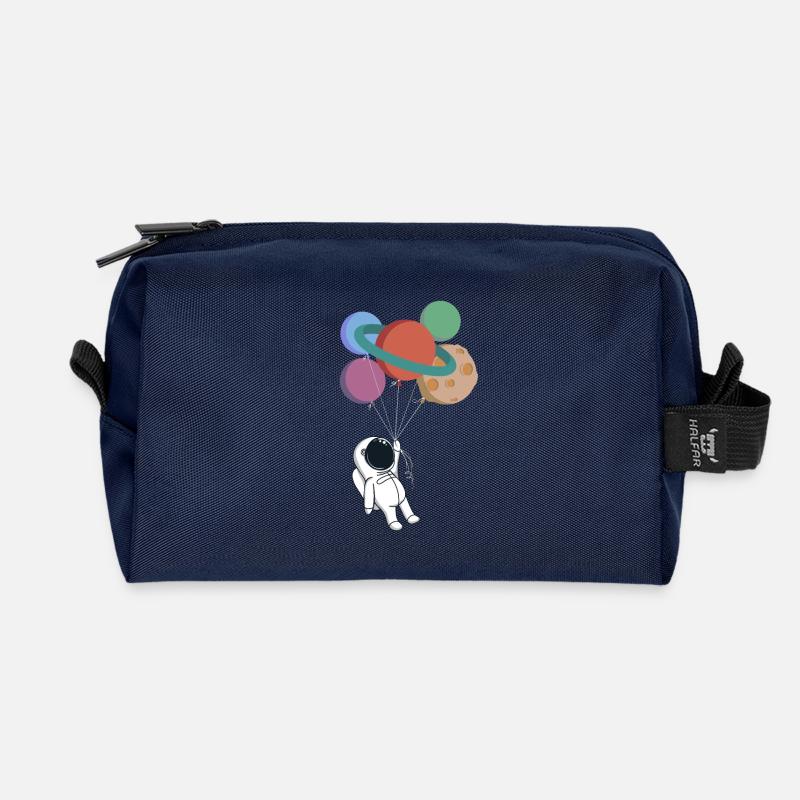 baloons de l’espace - Trousse de toilette en tissu recyclé - marine