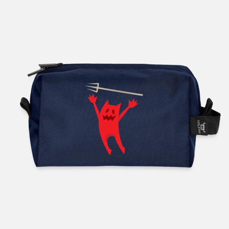 Cheeky devil - Recycled Toiletry Zip Bag - navy