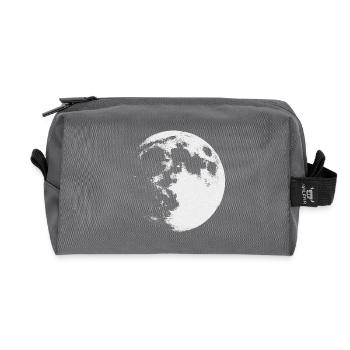 Dessin de croquis de lune - Trousse de toilette en tissu recyclé - anthracite - Devant
