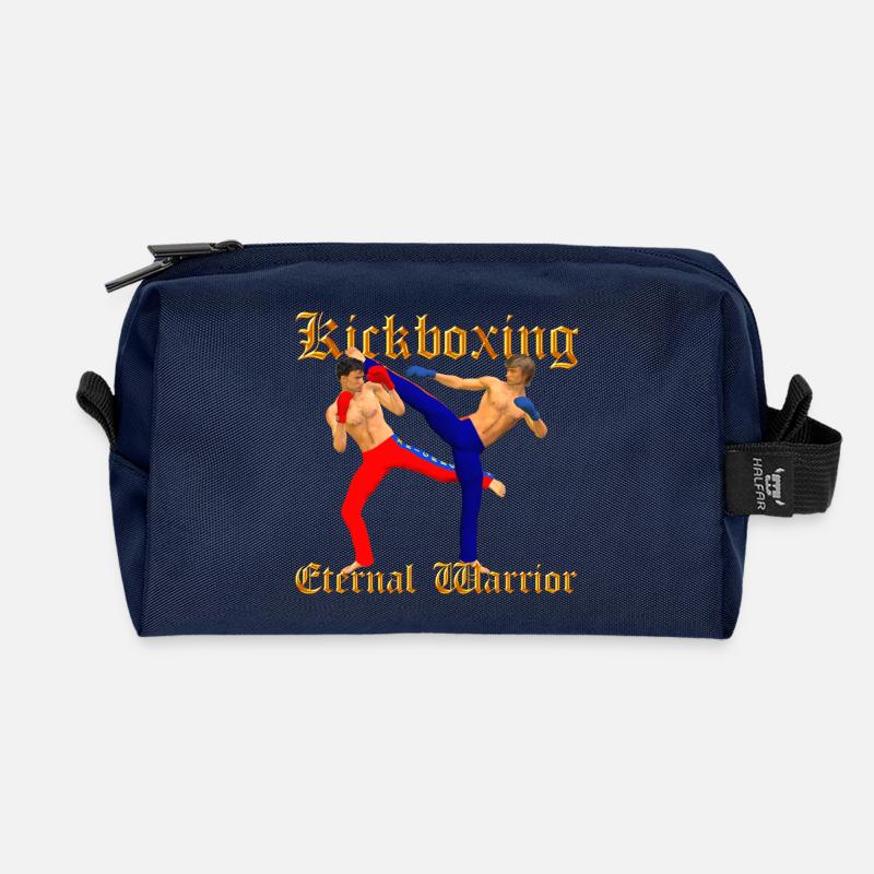 Kickbox-Krieger - Recycelte Kulturtasche - Navy