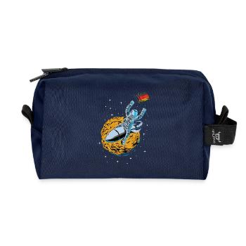 Astronaute allemand dans l’espace - Trousse de toilette en tissu recyclé - marine - Devant