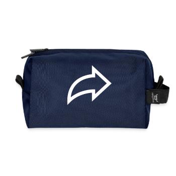 arrow - Recycled Toiletry Zip Bag - navy - Front