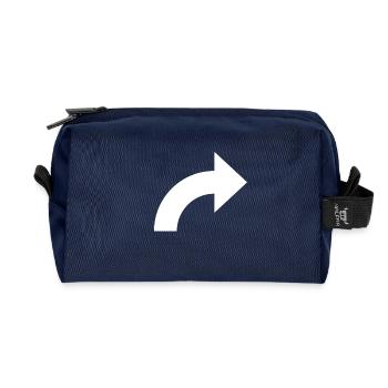 arrow - Recycled Toiletry Zip Bag - navy - Front