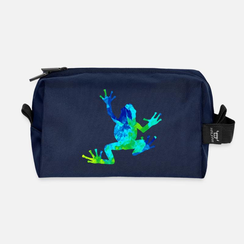 Frosch - Recycelte Kulturtasche - Navy