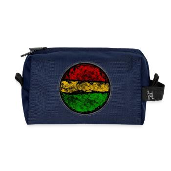 Conception abstraite de drapeau reggae rétro - Trousse de toilette en tissu recyclé - marine - Devant
