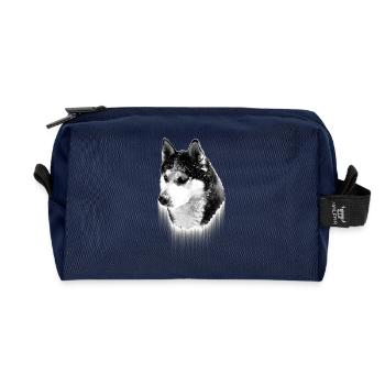 Le brouillard husky laisse tomber de la glace - Trousse de toilette en tissu recyclé - marine - Devant