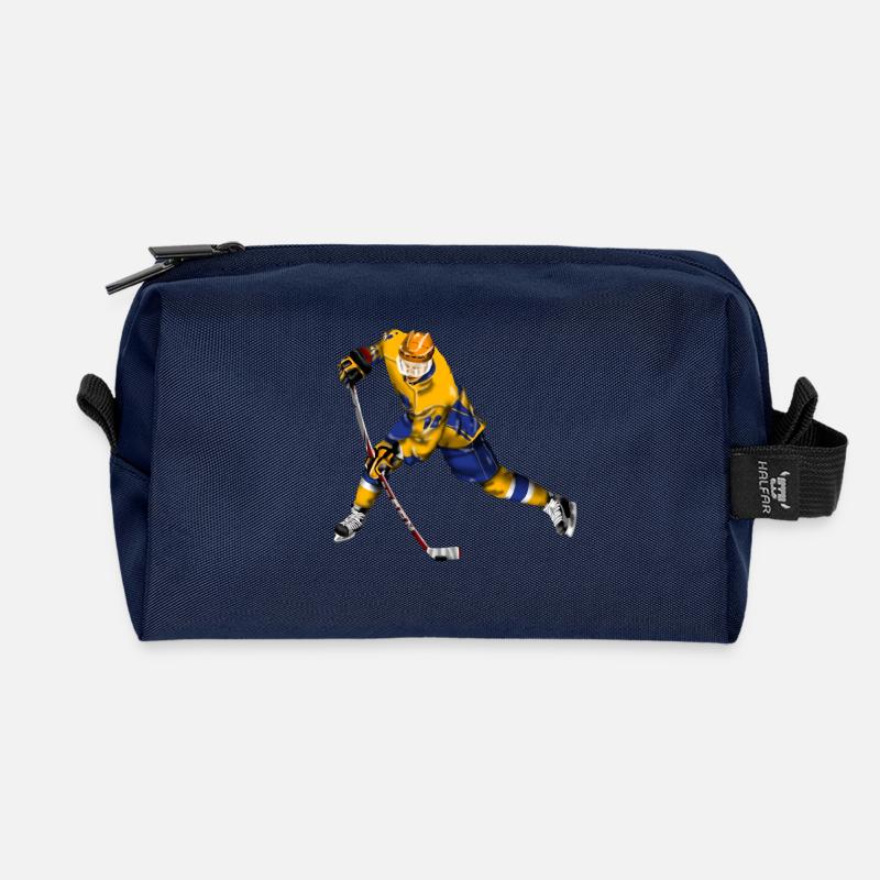 Eishockey - Recycelte Kulturtasche - Navy