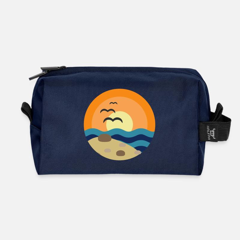 Strand - Recycelte Kulturtasche - Navy