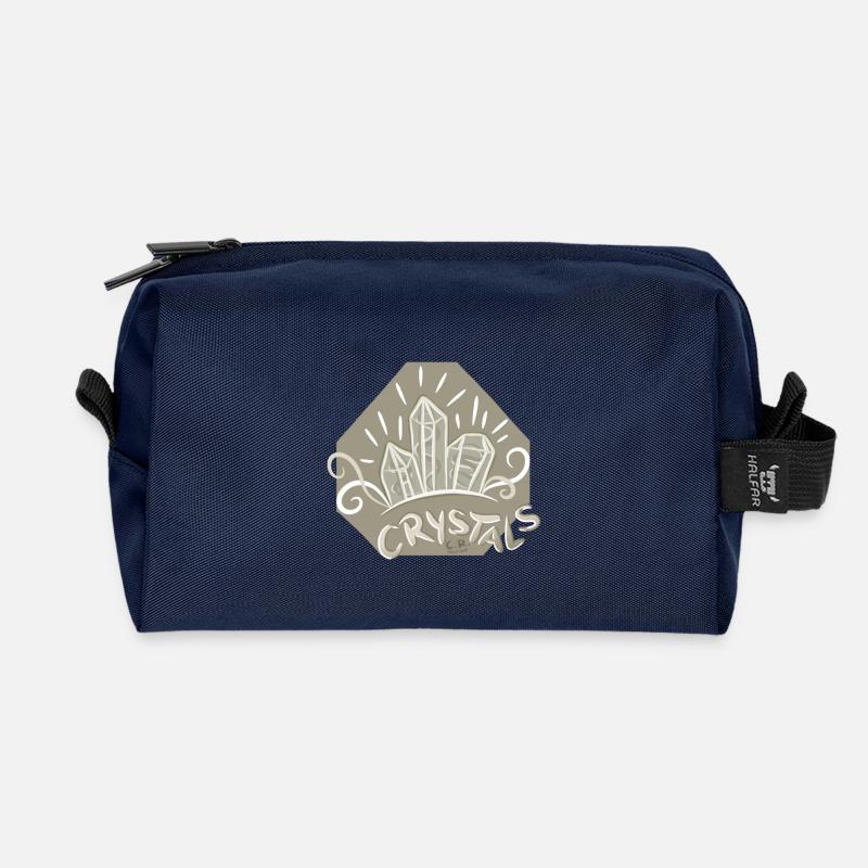 Crystals Kristalle Steine - Recycelte Kulturtasche - Navy