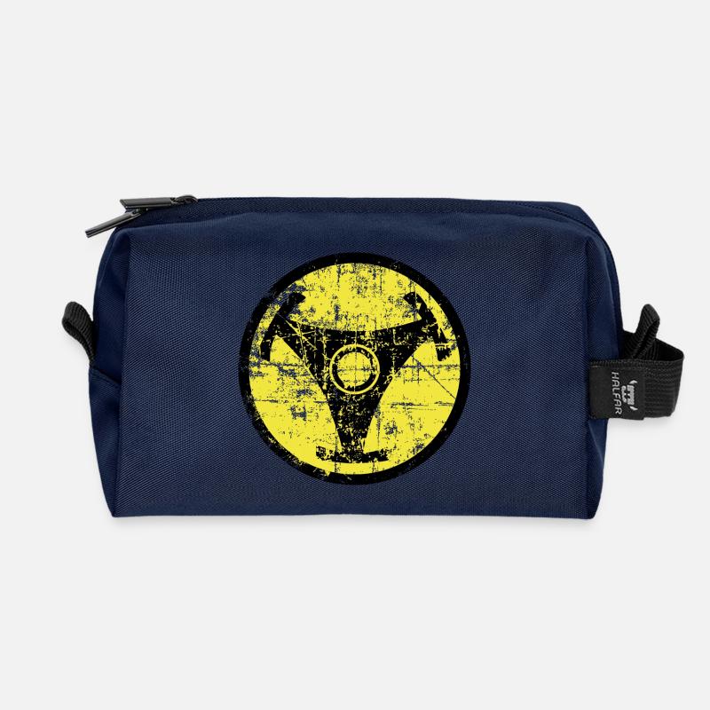 Atomic Vinyl 45rpm Nuklear Design - Recycelte Kulturtasche - Navy