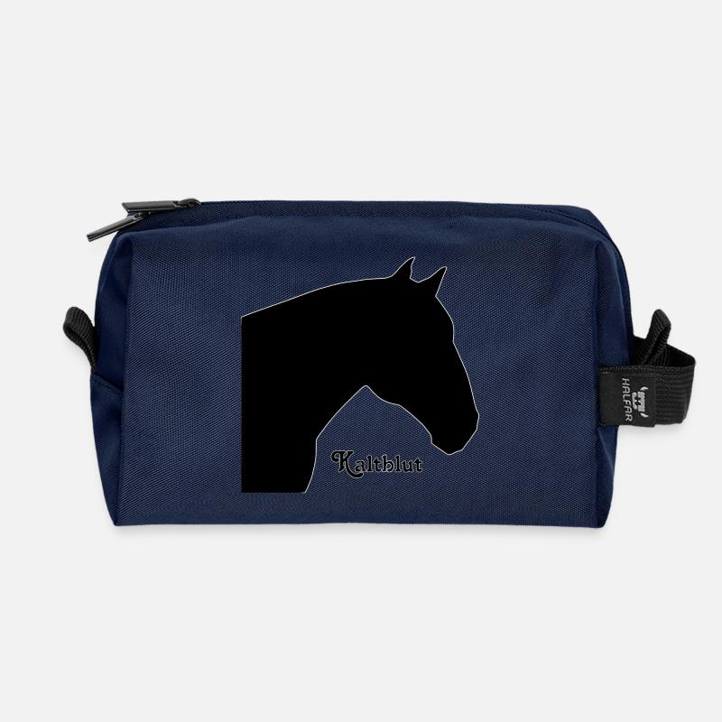 Kaltblut schwarz - Recycelte Kulturtasche - Navy