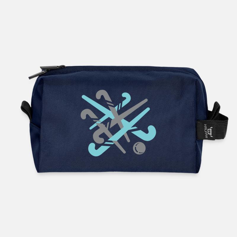 Hockeyschlaeger - Recycelte Kulturtasche - Navy