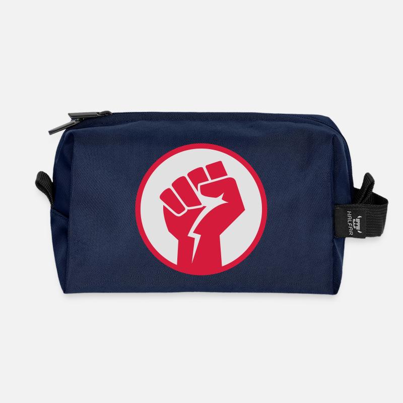 kampfsport power faust - Recycelte Kulturtasche - Navy