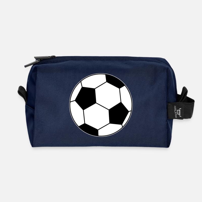 Fussball - Recycelte Kulturtasche - Navy