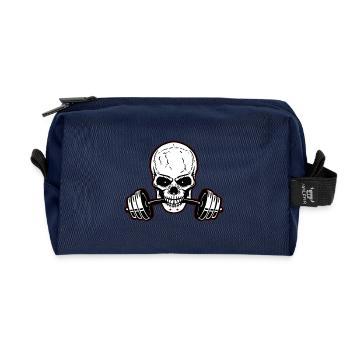 Calavera Fitness Motivation - Recycled Toiletry Zip Bag - navy - Front