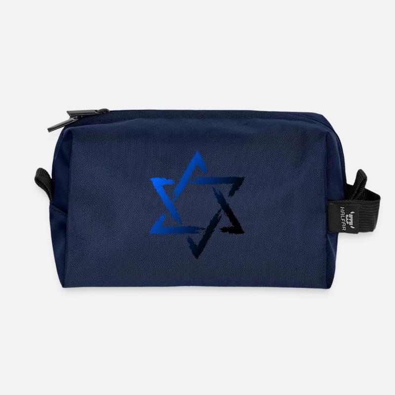 Davidstern Symbol - Recycelte Kulturtasche - Navy