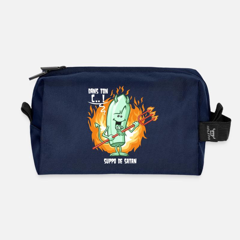 Satan suppo - Recycelte Kulturtasche - Navy