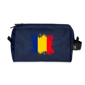 Roumanie - Europe - Trousse de toilette en tissu recyclé - marine - Devant