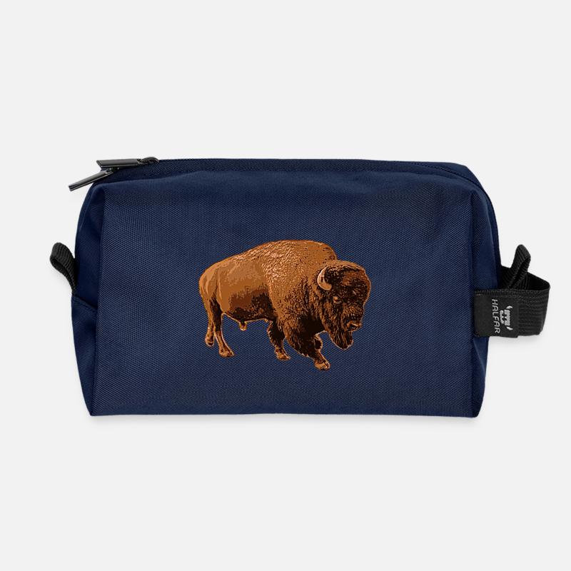 Bison - Recycelte Kulturtasche - Navy