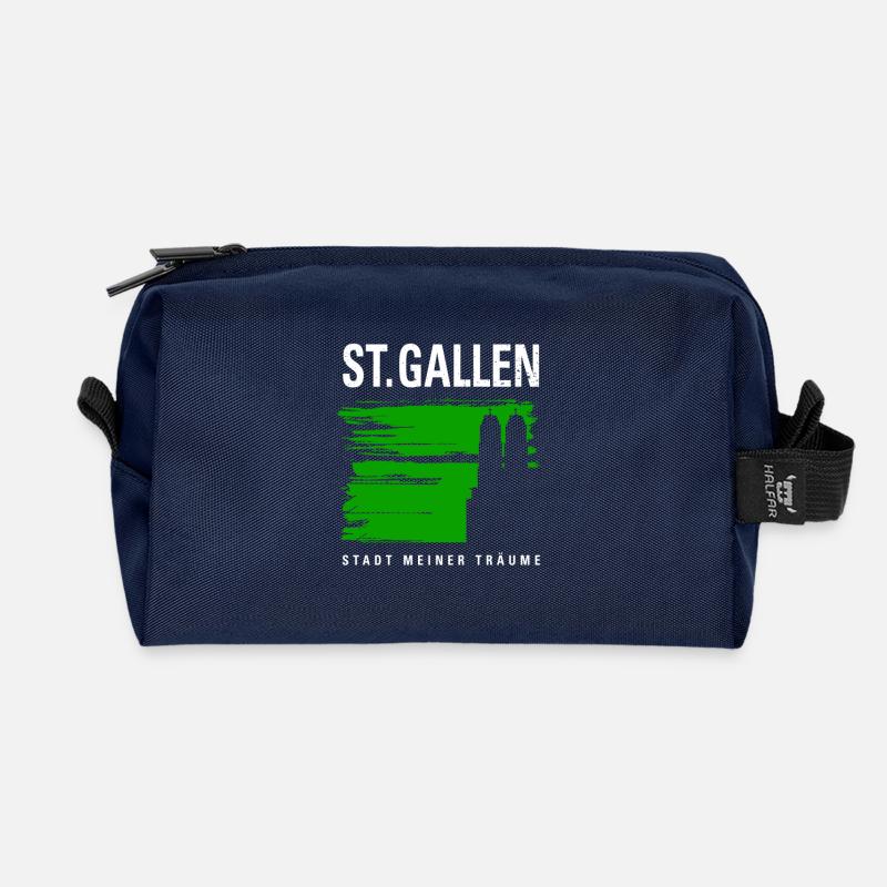 St.Gallen mit Münster - Recycelte Kulturtasche - Navy
