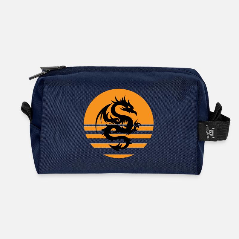 Dragon - Recycelte Kulturtasche - Navy